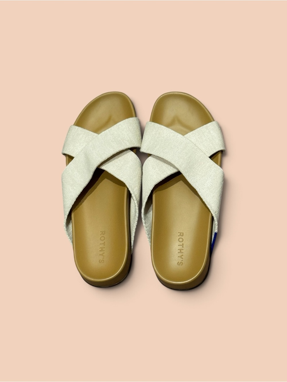 Rothy’s The Weekend Slide Oat Sandals Size 12 NWOT